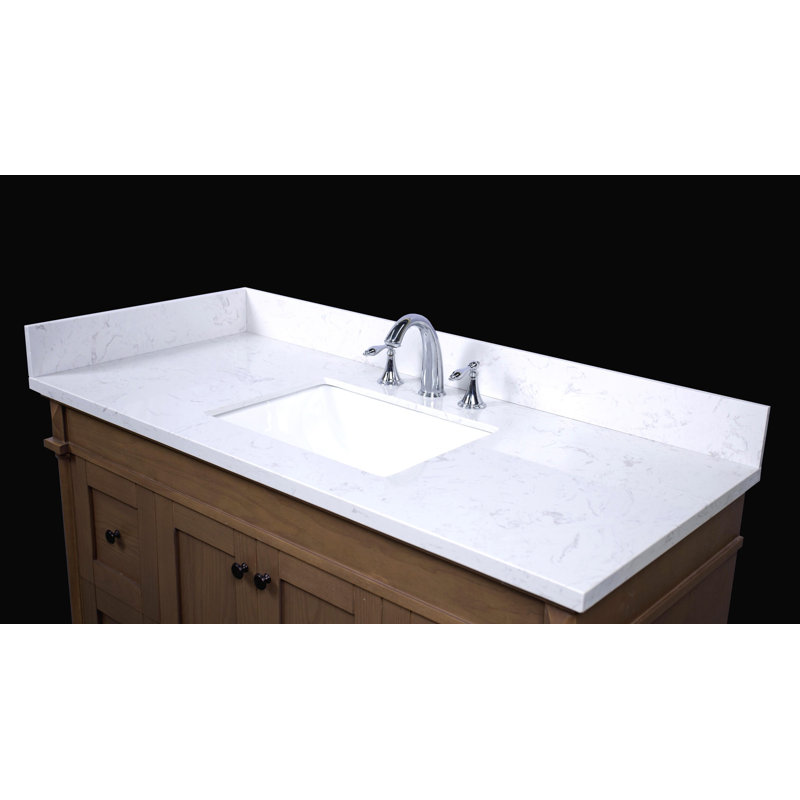 RenaissanceVanity Bari Carrara Engineered Marble 49" Single Bathroom